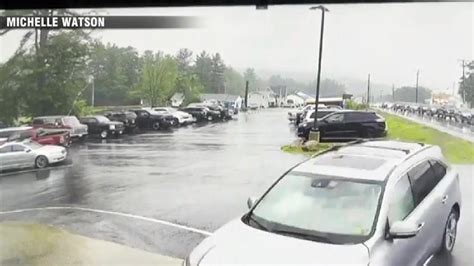 WATCH: Surveillance video shows car crash into Laconia, NH bar